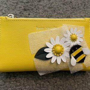 Kate Spade Yellow Bee Slim Bifold Wallet